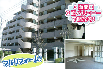 3面開口・2面バルコニーで開放的！フルリフォーム